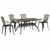 vidaXL Hagespisegruppe 5 deler bronse st&oslash;pt aluminium