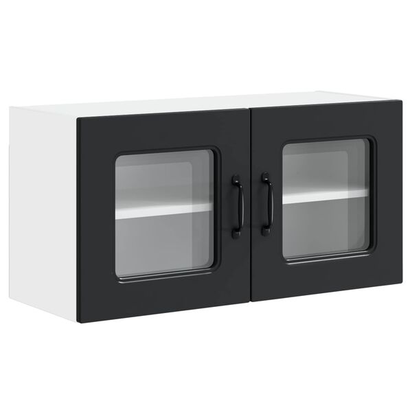 vidaXL Kj&oslash;kkenskap Kalmar Svart 80 x 31 x 40 cm Konstruert tre