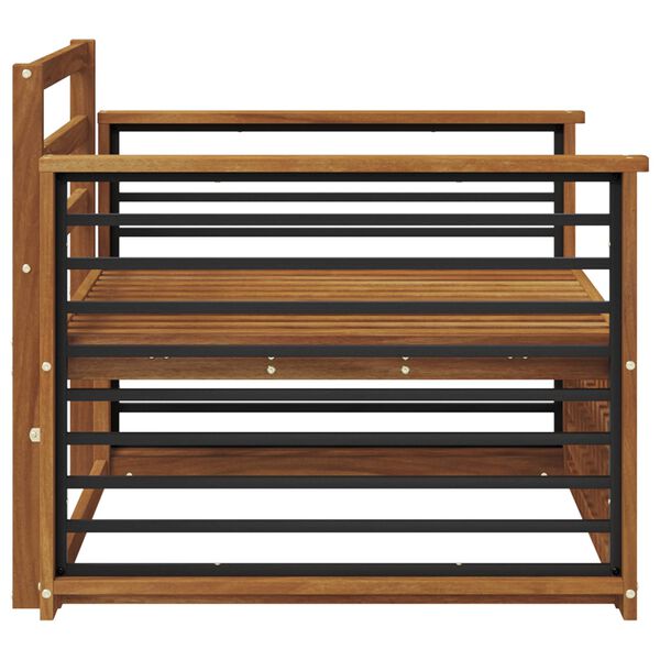 vidaXL 2 Stk Sofa med armlener Solid akasietre Naturlig