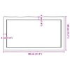 vidaXL Bordplate 80x40x(2-4) cm ubehandlet heltre eik naturlig kant