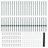 vidaXL Gjerde med stolpe gr&oslash;nn 1 x 50 m St&aring;l og PVC