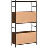 vidaXL Bokhylle brun eik 80x30x145,5 cm konstruert tre og jern