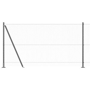 vidaXL Sekskantet gjerde med betongbase 10 x 1,2 m PVC-belagt st&aring;l Gr&aring;
