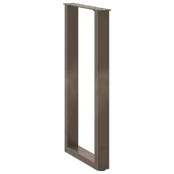 vidaXL Konsollbordben U-formet 2 stk naturst&aring;l 28 x (72-73) cm st&aring;l