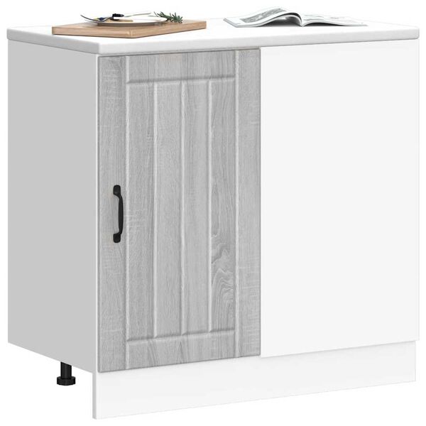 vidaXL Kjøkkenskap Lucca grå sonoma eik konstruert tre