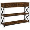 vidaXL Konsollbord r&oslash;kt eik 100x28x75 cm konstruert tre
