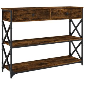 vidaXL Konsollbord r&oslash;kt eik 100x28x75 cm konstruert tre