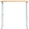 vidaXL Arbeidsbenk 100x60x(71,5-98) cm heltre eik