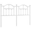 vidaXL Utskiftbar sengegavl i metall hvit 135 cm