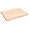 vidaXL Bordplate 60x50x(2-4) cm ubehandlet heltre eik naturlig kant