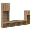 vidaXL TV Vegg Enheter 4 stk. Artisan Eik Konstruert tre