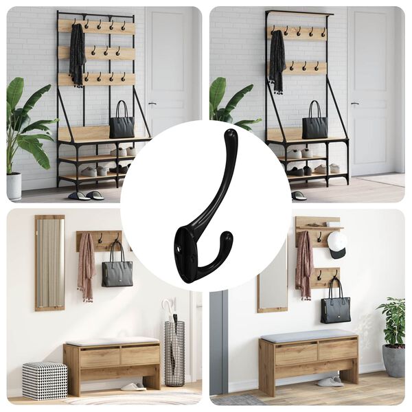 vidaXL T&oslash;y krok 12 pcs Svart 102 x 29 x 47mm Sinklegering