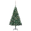 vidaXL Forh&aring;ndsbelyst kunstig juletre med kulesett gr&oslash;nn 150 cm PVC