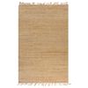 vidaXL H&aring;ndvevd teppe jute stoff 120x180 cm naturell