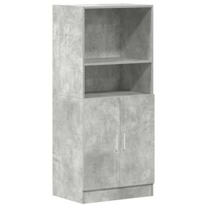 vidaXL Kj&oslash;kkenskap betonggr&aring; 57x41,5x131,5 cm konstruert tre