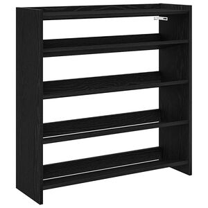 vidaXL Skohylle svart 80x25x81 cm konstruert tre