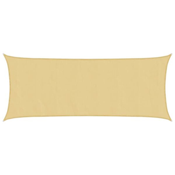 vidaXL Solseil sand 5x2 m 100% polyester oxford