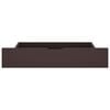 vidaXL Himmelsengramme med 2 skuffer mørkebrun furu 90x200 cm
