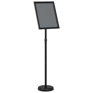 vidaXL Messe Utstillinger Svart 25 x 25 x 125 cm Aluminium