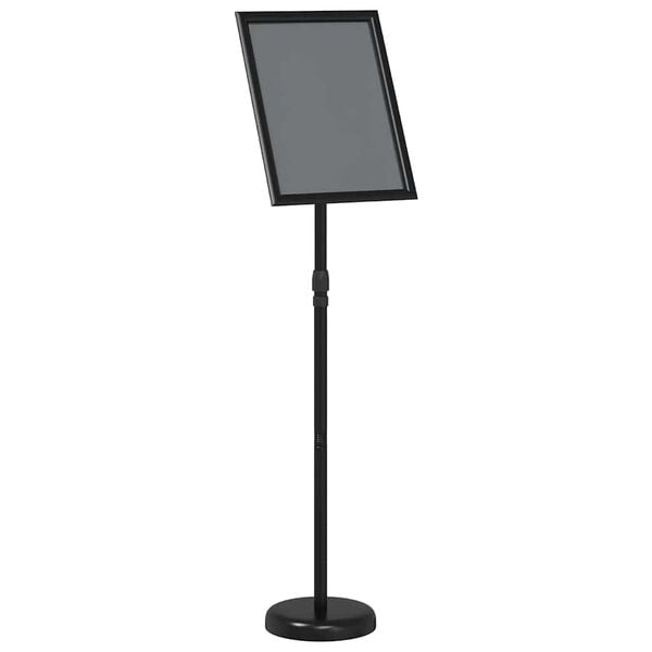 vidaXL Messe Utstillinger Svart 25 x 25 x 125 cm Aluminium