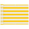 vidaXL Balkong Skjerm Gul og hvit 75 x 200 cm PU-belagt oxford alu
