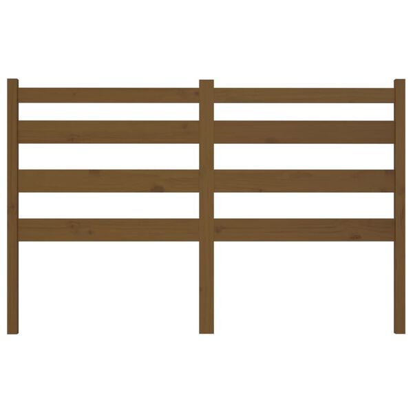 vidaXL Sengegavl honningbrun 186x4x100 cm heltre furu