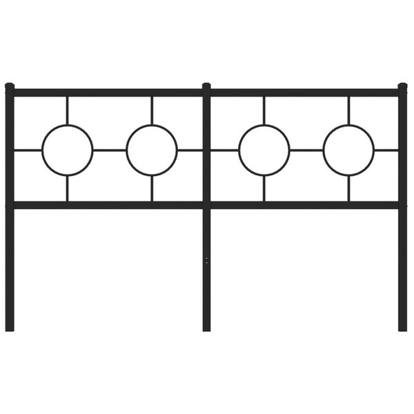 vidaXL Sengegavl i metall svart 135 cm