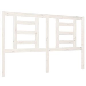 vidaXL Sengegavl hvit 146x4x100 cm heltre furu