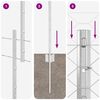 vidaXL Gjerde med stolpe s&oslash;lv 1,4 x 25 m St&aring;l