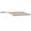 vidaXL Elektrisk Utrekkbar Markise Beige og Hvit 3,5 x 2 m