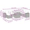 vidaXL Hagesofaer med puter 11 deler gr&aring; polyrotting akasie