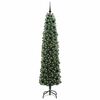 vidaXL Kunstig juletre med 300 LED gr&oslash;nn 210 cm PVC og st&aring;l og plast