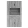 vidaXL Highboard gr&aring; sonoma konstruert tre