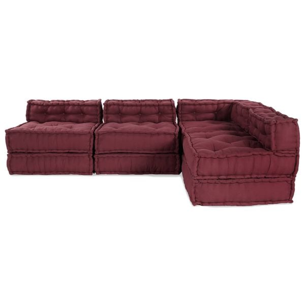 vidaXL Modulsofa 4 pcs Marron stoff
