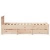 vidaXL Sengeramme uten madrass med hodegavl 90x200 cm heltre furu
