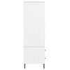 vidaXL Garderobe med metallben hvit 90x55x172,5 cm heltre OSLO