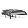 vidaXL Sengeramme i metall svart 140x200 cm