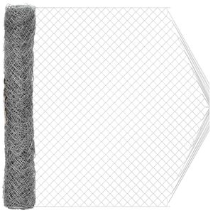 vidaXL Kjedegjerde Galvanisert 2 x 10 m Glass