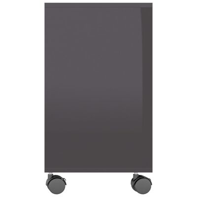 vidaXL Sidebord høyglans grå 70x35x55 cm konstruert tre