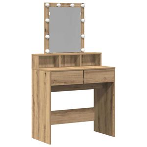 vidaXL Sminkebord artisan eik 80 x 41 x 144.5 cm Konstruert tre