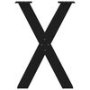 vidaXL Spisebordben X-formet 2 stk svart 50x(72-73) cm st&aring;l