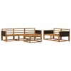 vidaXL Utend&oslash;rs sofa-sett 6 pcs Naturlig Solid akasietre