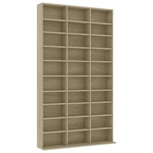 vidaXL CD-hylle sonoma eik 102x23x177,5 cm konstruert tre