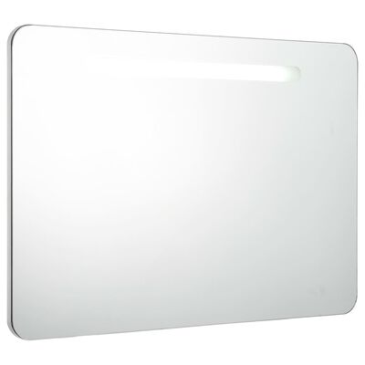 vidaXL LED-speilskap til bad 80x9,5x55 cm