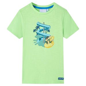 T-skjorte for barn neongr&oslash;nn 116
