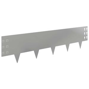 vidaXL Gjerdekant 30 pcs 100 x 25 cm St&aring;l S&oslash;lv