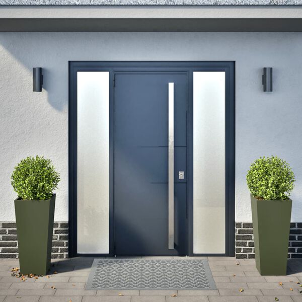 vidaXL Plantekasser 2 stk olivengr&oslash;nn 35x35x75 cm st&aring;l