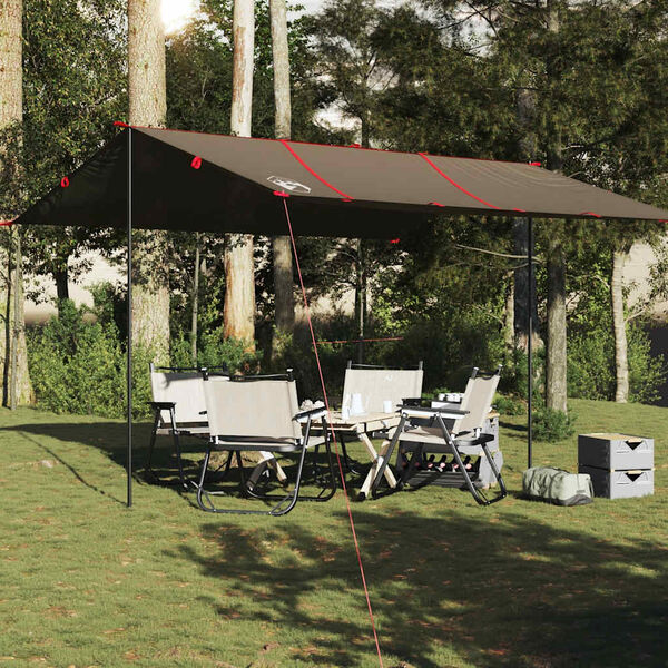 vidaXL Campingpresenning brun 451x420 cm vanntett