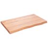 vidaXL Bordplate lysebrun 100x60x(2-6) cm behandlet heltre eik