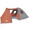 vidaXL Kuppeltelt for camping 6 personer oransje vanntett